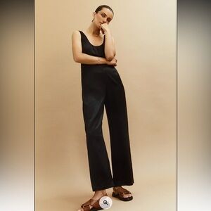 Reformation Brianna Silk Jumpsuit - Black
